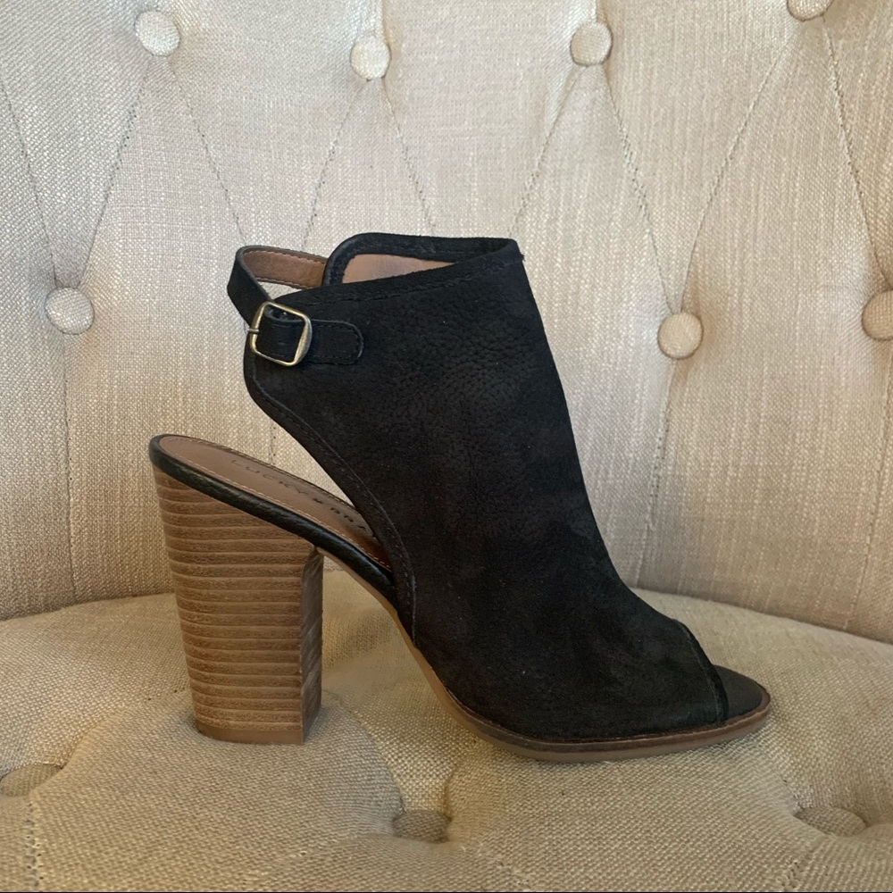 Lucky Brand Lisza Peep Toe Block Heel
